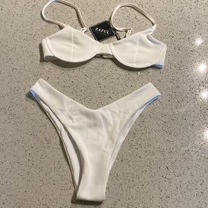 BNWT White zaful bikini